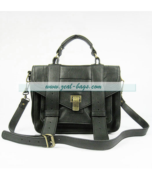 Knockoff Proenza Schouler Lambskin Leather Satchel Small Bag in Black